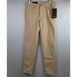 Lululemon ABC Pant Slim Utilitech Trench Tan 5 Pocket Mens 32x34 $128 Retail NWT